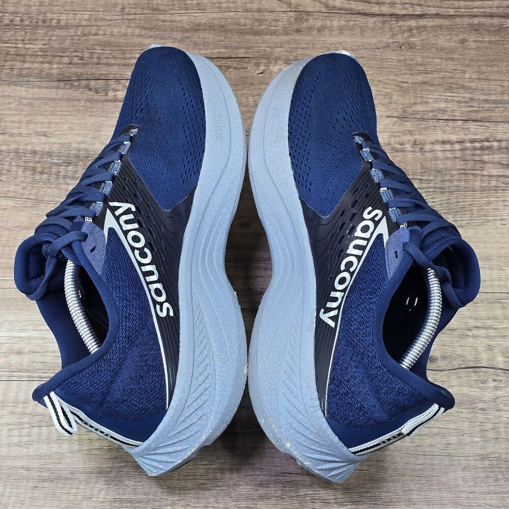 Saucony Ride 17 Men's Size 12 Navy Blue Gray Running Shoes (S20924-106) - Picture 6 of 9